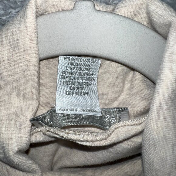 Tweeds Womens Beige Cotton Long Sleeve Turtleneck XL‎ Neutral Minimalist Chic - Picture 3 of 9
